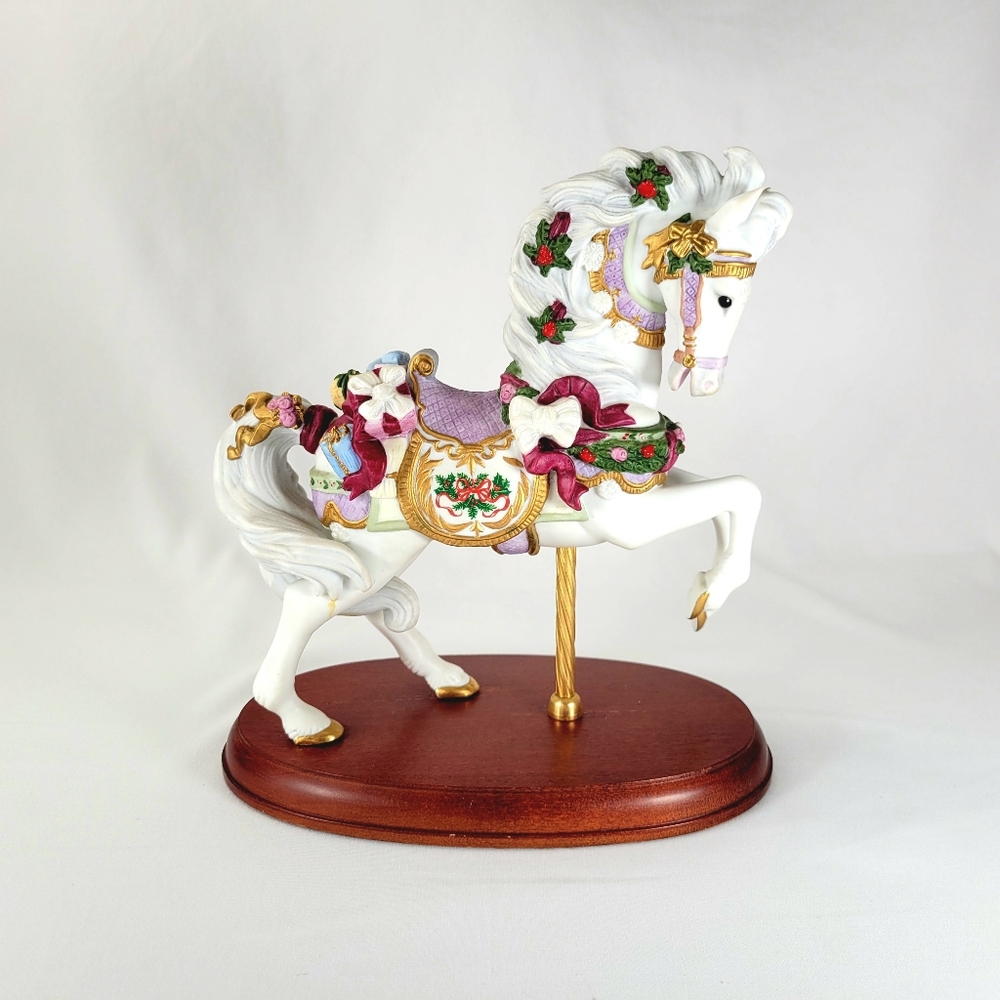 Lenox Christmas 1995 Carousel Horse Figurine Porcelain Vintage - READ
